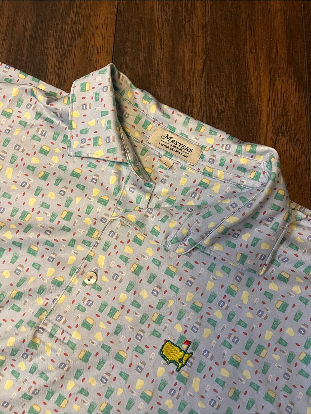 Men's Masters Concession Peter Millar Augusta National Golf Polo Shirt L RARE